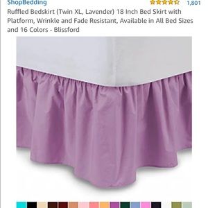 NEW Lavender Twin XL bedskirt